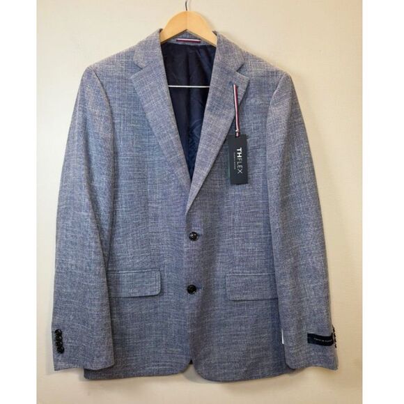 Tommy Hilfiger Conrad Men’s 38R Blue Modern Fit Textured Blazer NWT - Picture 4 of 10